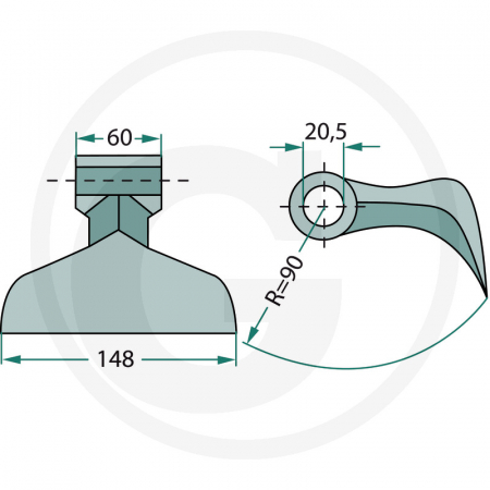Ciocan tocatoare Ø20 CK3030 18063-RM-85 M03400410R [1]
