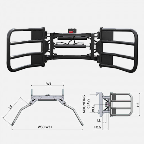 2.6.1. Echipamente atasabile - Cleste pentru baloti rotunzi (Euro)