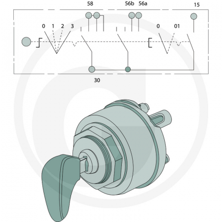 Contact cu cheie Deutz-Fahr F024.900.020.051 F024900020051 F24900020051 22/953-81   [1]