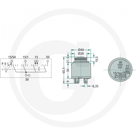 Contact cu cheie Fiat F100->F140 22714132000 23/950-30 5154401 14.132.000.11 1021330 1021333   [1]