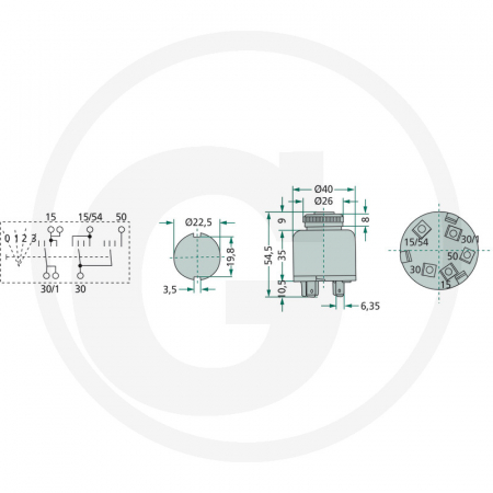 Contact Landini 29/S7659/6 1424109M91 1424109M92 2.7659.006.0 276590060 3302034M91 3305189M91 3305189M92 M1424109   [1]