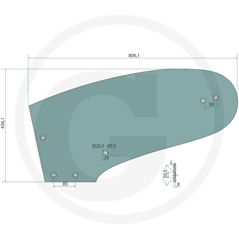 Cormana plug dreapta Huard 616188, 616190 Huard|Kuhn [1]