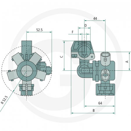 Corp diuza tripla 670406425A7 406425A7   [1]
