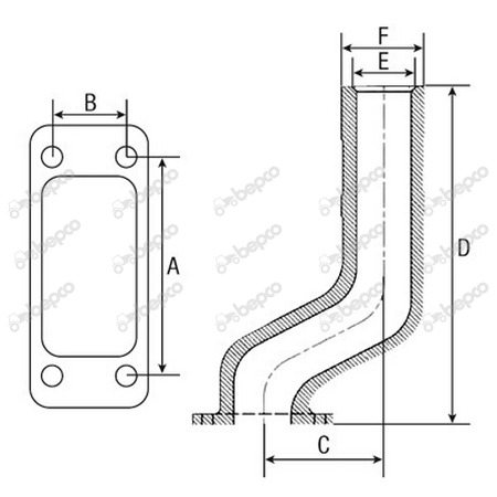 Cot evacuare Ø 57.2 mm - Case Ih 25/164-17 [1]