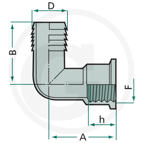 Cot plastic 3/4 cu portfurtun 1102325 Arag [2]