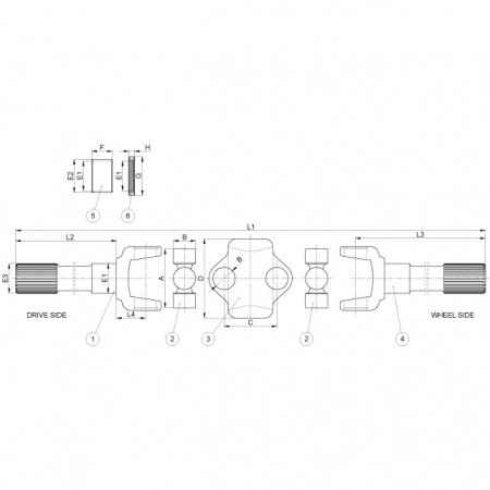 Cruce cardanica 27 x 82.5 mm 04322739 104622300 137700420834 15046326/20 1504632610 1504632620 1927841ZP 1967554C1 [1]