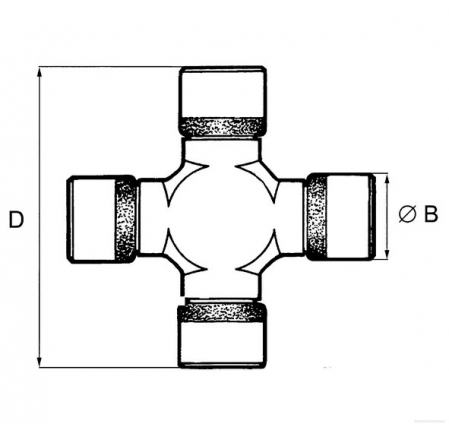 Cruce cardanica 27x70.6 mm 1-33-742-348 133700420793 133742348 1342711C1 1342715C1 F168.302.020.490 F168302020490 ZF7029457210 ZP7029457210   [1]