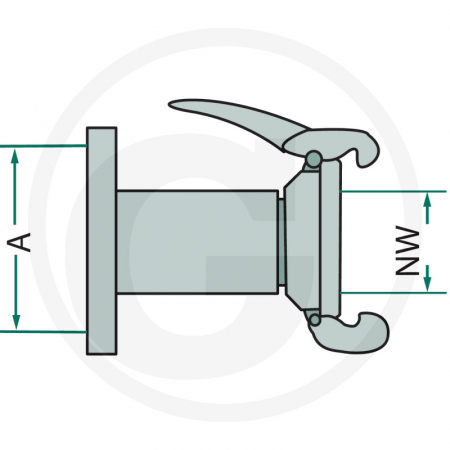 Cupla mama sistem Italian cu flansa 8" 4054053028   [1]