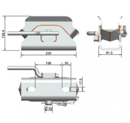 Cupla remorca 8000kg 750000 8716106130740   [3]