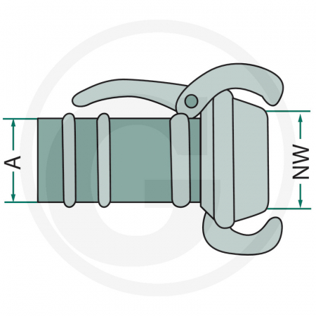 Cupla tata cu prindere pentru furtun 4" Bauer 4050220435 [1]