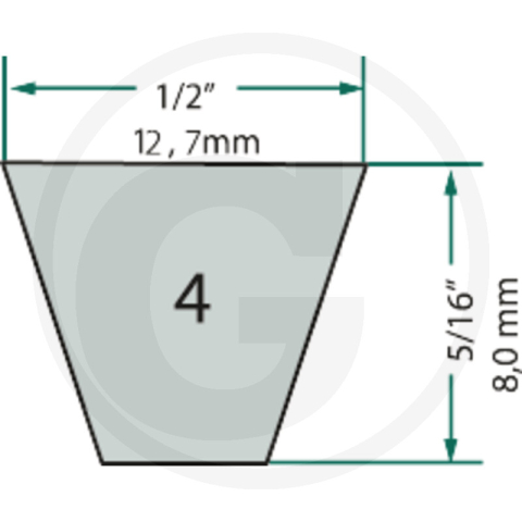 5.5. Curele si fulii - Curea 12,7 x 2794 mm / 2744 mm tractor gazon John Deere 248-110 4L1100K John Deere