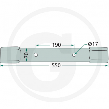 Cutit ciocan tocator Hermes 63-HER-03 cu Ø17 63-HER-03   [1]