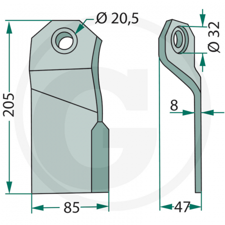 Cutit ciocan tocator Joskin 63-JOS-01 cu Ø20 63-JOS-01 JTR015   [1]