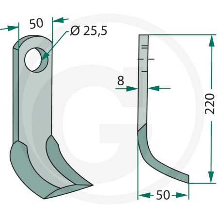 Cutit ciocan tocator Rivierre Casalis 63-RIV-51 cu Ø25 63-RIV-51 B225016   [1]