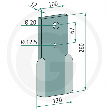 Cutit ciocan tocator Schulte 3200057 cu Ø12 3200057 H401-206 401206   [1]