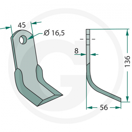 Cutit ciocan tocator Terranova 63-MAS-55 cu Ø16 63-MAS-55   [1]