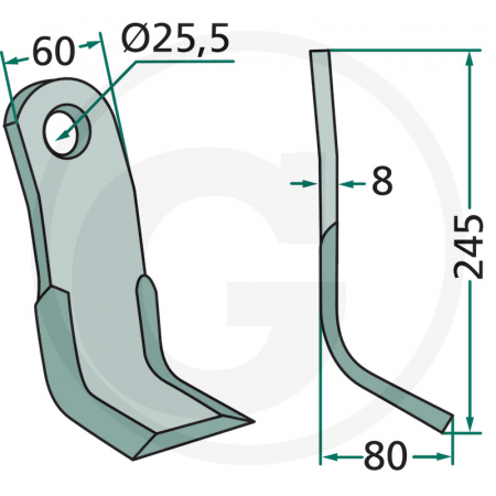 Cutit ciocan tocator Uni Farm 63-FEI-02 cu Ø25 63-FEI-02 [1]