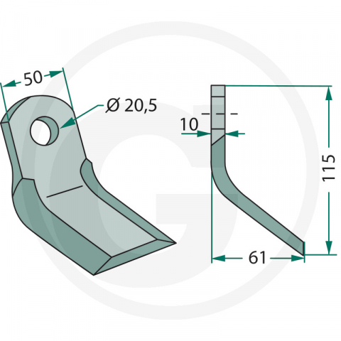 Cutit ciocan tocator Y Maschio 20.5 x 115 mm [1]