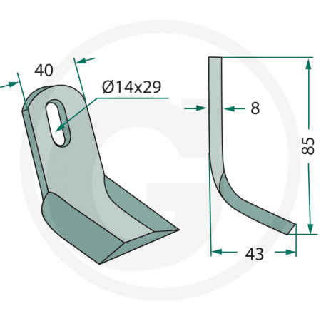 Cutit ciocan tocator Zampini 63-FEI-13 cu Ø14x29 63-FEI-13   [1]