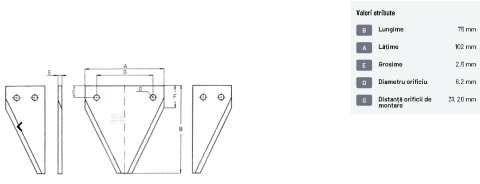 Cutit dublu coasa ESM 3441311 102x75x2,5 mm [1]