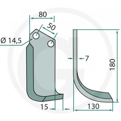 Cutit freza  *14.5 Sicma - Dreapta 180SIM-07R [1]