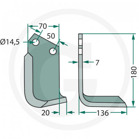 Cutit freza Celli dr/stg 180CEL-21R 180CEL-21L 331526   [1]