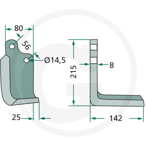 Cutit freza Maschio stanga M01110429R 01110429 Maschio [2]