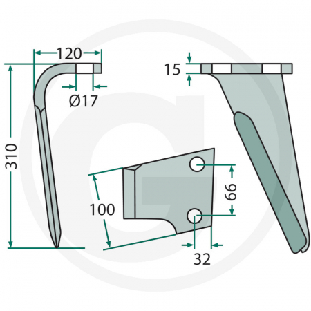 Cutit freza Rabe stanga 84045013 8427002 84045007 84045001 84274002 [1]