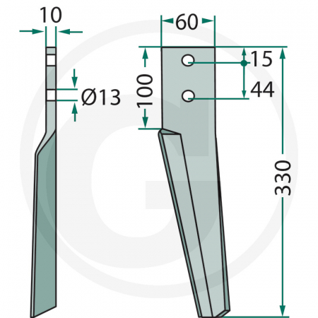 Cutit grapa rotativa (stanga) 56030 10100263 6226041   [1]