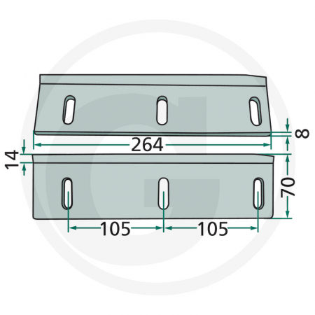 Cutit piston Welger AP 1-00076 6470982200700F B126953 0982200700 1121030501 2850982200700   [1]