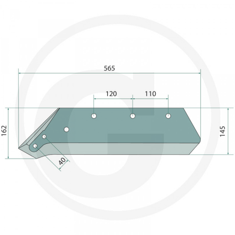 Cutit plug *16 mm -  Kverneland 073004 - dreapta [1]
