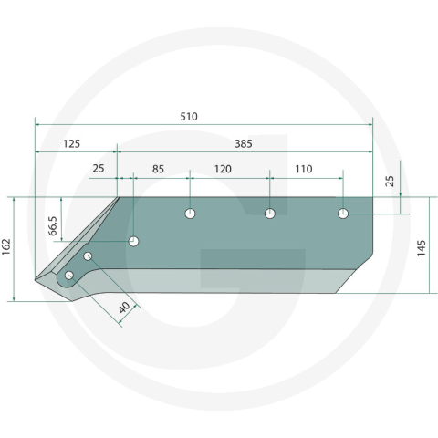 Cutit plug dreapta Kverneland KK073002 073002 073002R KK073002 KK073002R Kverneland [1]