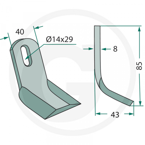 Cutit tocatoare 14 x 29 mm - Agrimaster, Ferri 12 18063-FEI-13 [1]