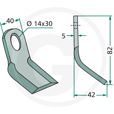 Cutit Y 42x82 mm 63-SM-01 Agrotec 18063-SM-01   [1]