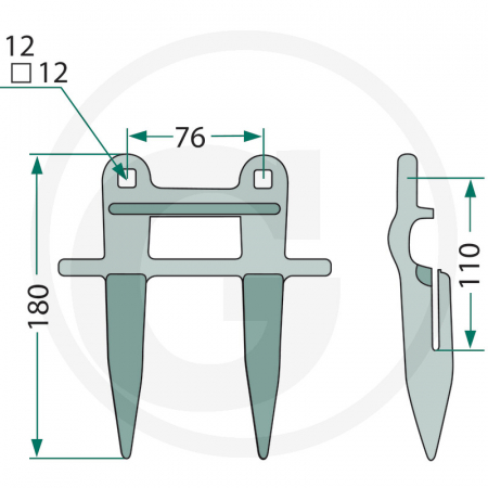 Deget dublu combina Case IH 44102900 525D44104500 D44104500 D44102900 42834.06   [1]
