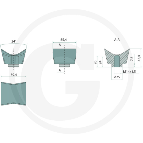Dinte tocator forestier FAE - Carbide 112800098 Fae [2]