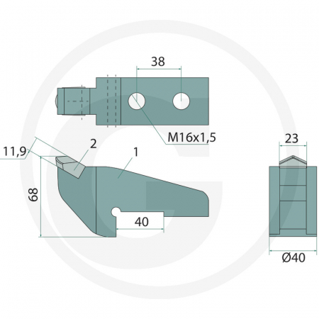 Dinte tocator forestier Plaisance 11483618 11483618 BF600.001 BF600   [2]