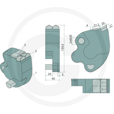Dinte tocator forestier Serrat 11934614 11934614 CNJ-2119 CNJ-4601   [2]