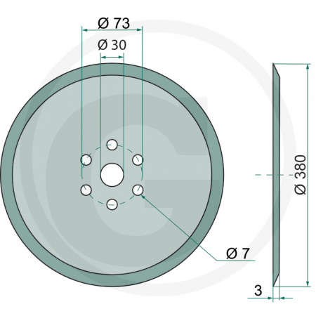 Disc brazdar semanatoare Kinze plat 31-34013 90008.55.10.Z   [1]