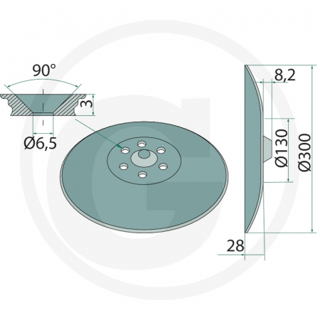 Disc semanatoare Farmet Ø96 1806300014 81200406-480 m81200406-480   [1]