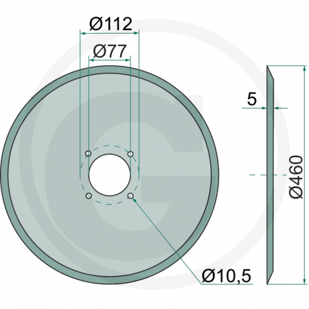 Disc semanatoare GIL plat 31-168IO-R972 IR2186FF10   [1]