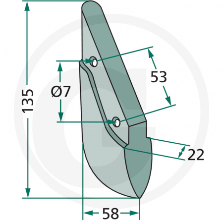 Brazdar patina semanatoare Isaria 99.AM-02 3877300 [1]