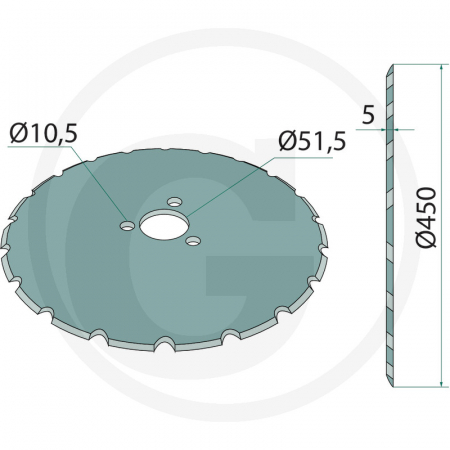 Disc semanatoare Moore Ø 450x5 mm 32000171 600001   [1]