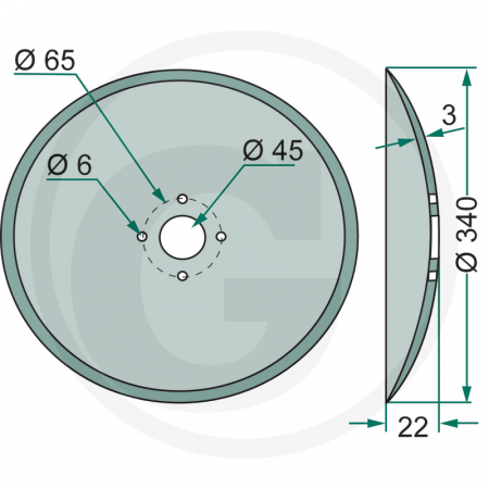 Disc semanatoare Tume plat 31-34001   [1]