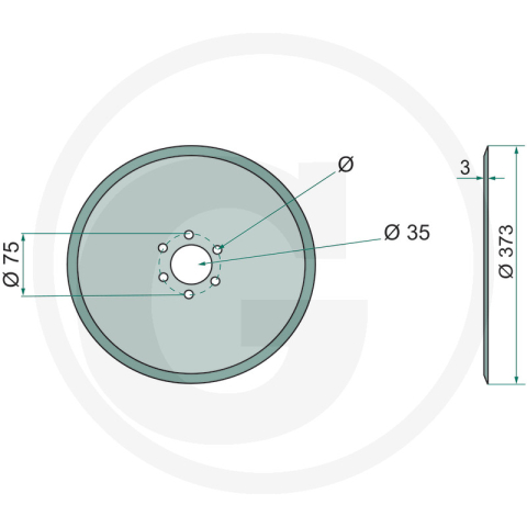 Disc semantoare Gaspardo *35/373 G13825091R G13825091V G13825091 13825091 Gaspardo [1]