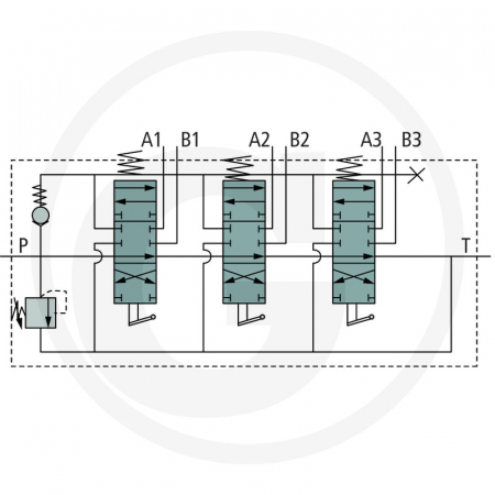 Distribuitor 3 manete 3P40(3x)1AGKZ1-11 87000922   [2]
