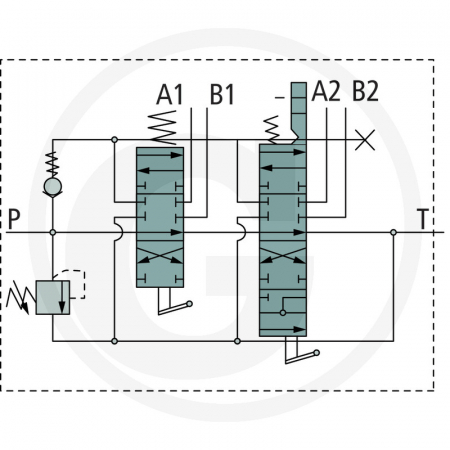 Distribuitor hidraulic P40 2 manete 87000930   [2]