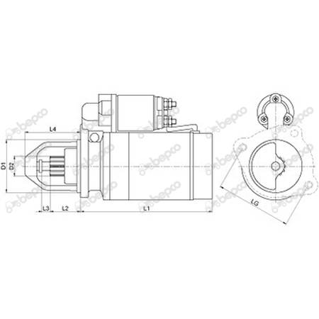 Electromotor 12V 4.2 kW Z10 - David Brown 11131573 B104299 [1]