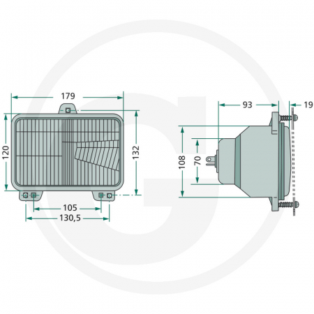 Far Massey Ferguson stanga / dreapta VPM3225 1693944M93 30/181-8 1015025   [1]