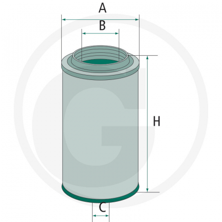 Filtru de aer H 335/150 161-19 8003016 44185190010 [1]